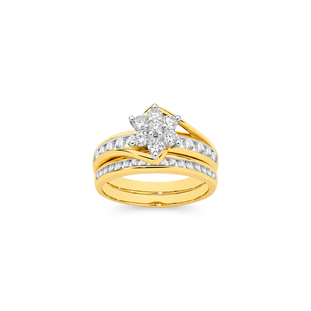 Alora 10ct Gold Carat Tw Lab Grown Diamond Bridal Set Angus