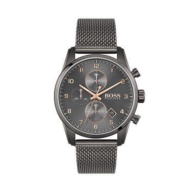 zonne natuurpark grafisch Hugo Boss Skymaster Men's Chronograph Watch in Silver | Angus & Coote