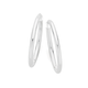 Italian Made Silver 3x30mm Polished Tube Hoop Earrings