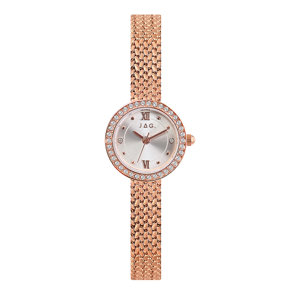 August Jaccard Coquina Ladies Watch New Simply Strawberry Thief | Cochineal Pink Italian Leather main image 3