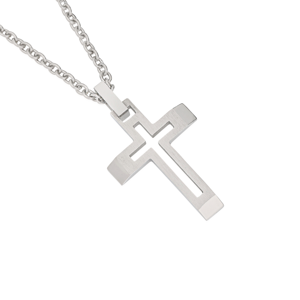 M+y Steel Cross Pendant Angus Coote