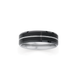M+Y Tungsten Carbide Black and Centre Line Ring