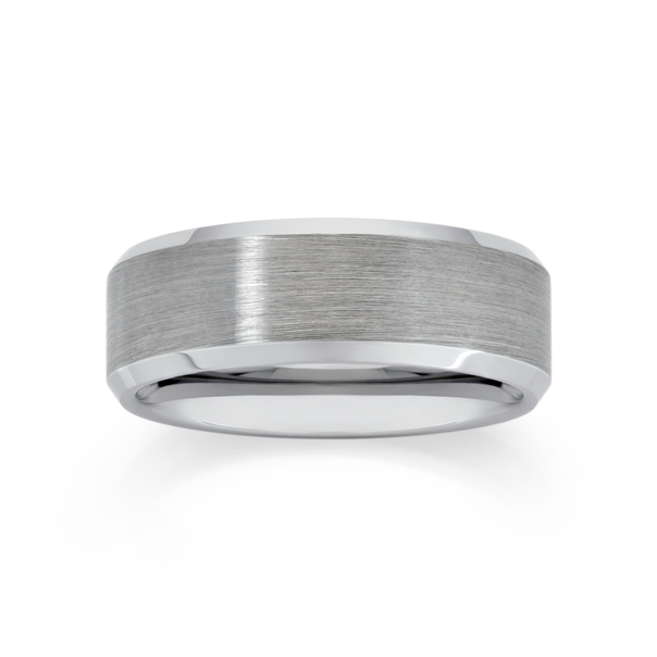 M+Y Tungsten Carbide Grey Matte Ring