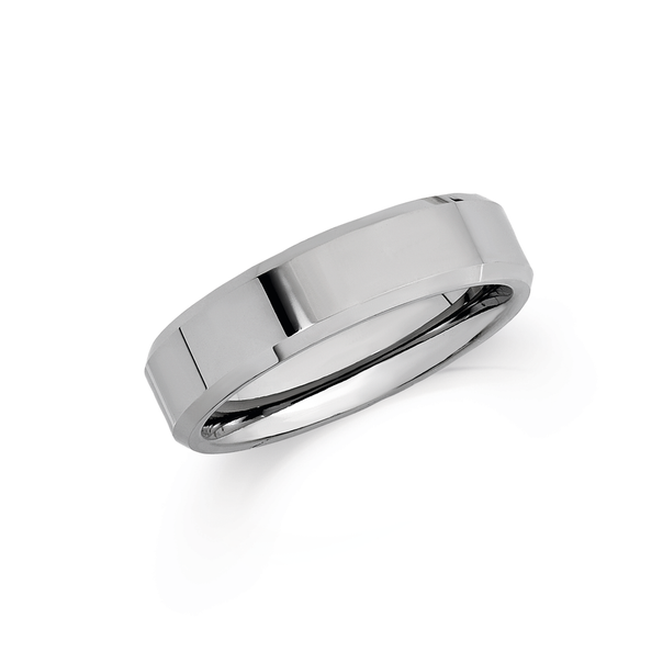 M+Y Tungsten Carbide Plain Polish Ring Size W
