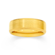 M+Y Tungsten Carbide Yellow Gold Plate Edge Ring