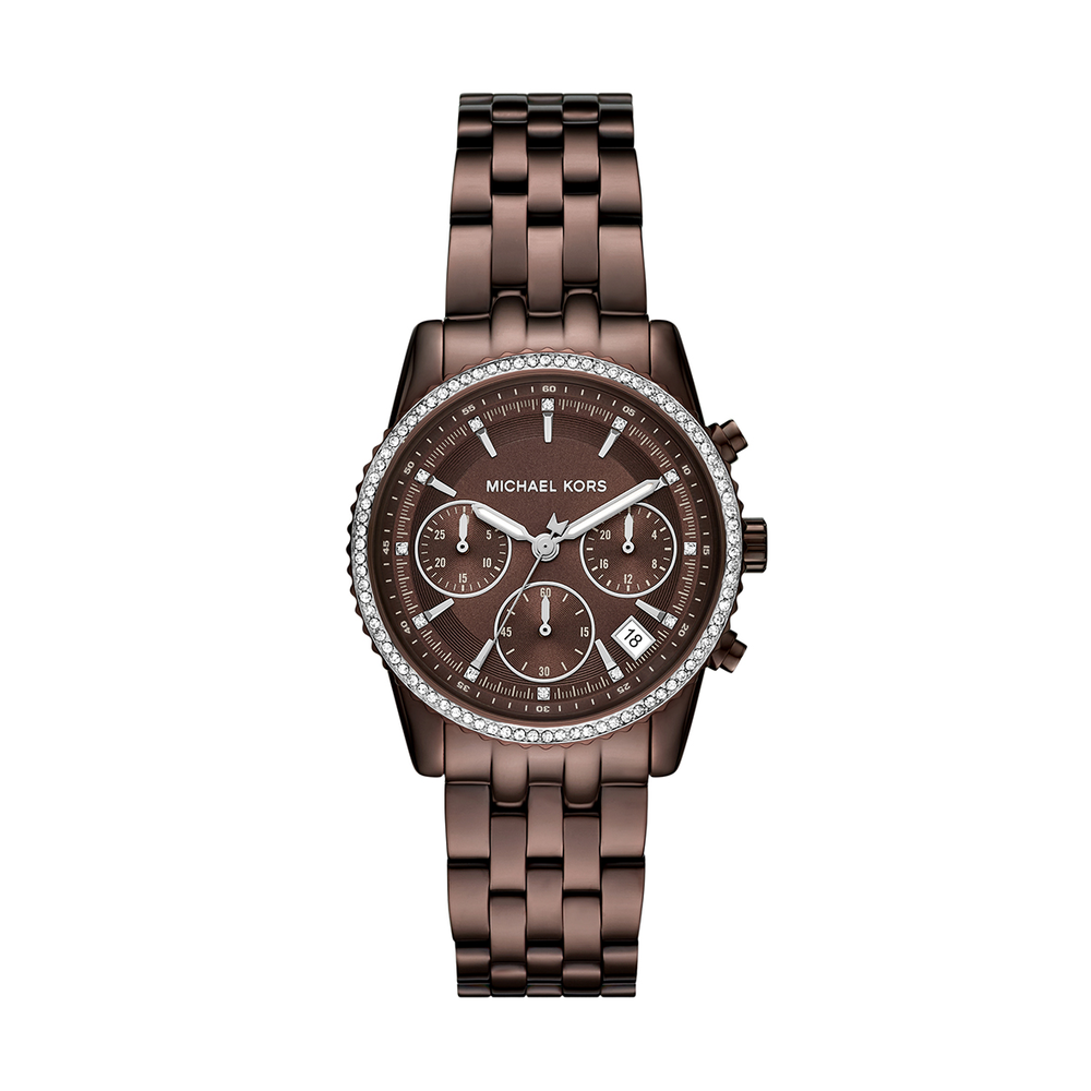 Michael Kors Mini Ritz Ladies Watch in Brown Angus Coote