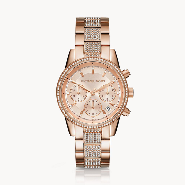 Kano Transformer forhøjet Michael Kors Ritz Pave Rose Gold Tone Chronograph Watch MK6485 | Watches |  Angus and Coote