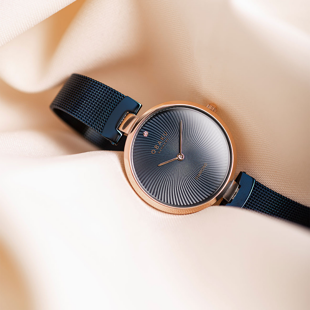 Obaku Diamant - Ocean Ladies Watch in Blue | Angus & Coote display picture 1