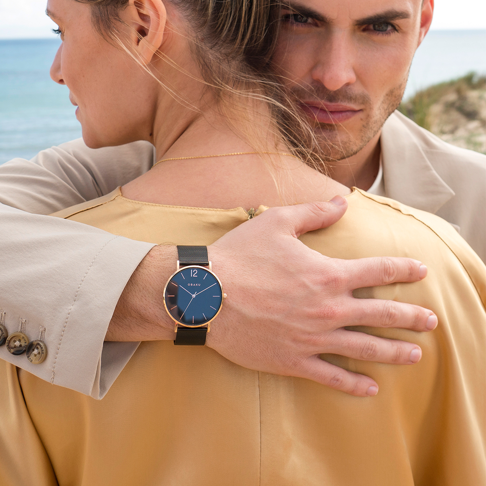 Obaku Mark Night Men's Watch in Black Angus Coote