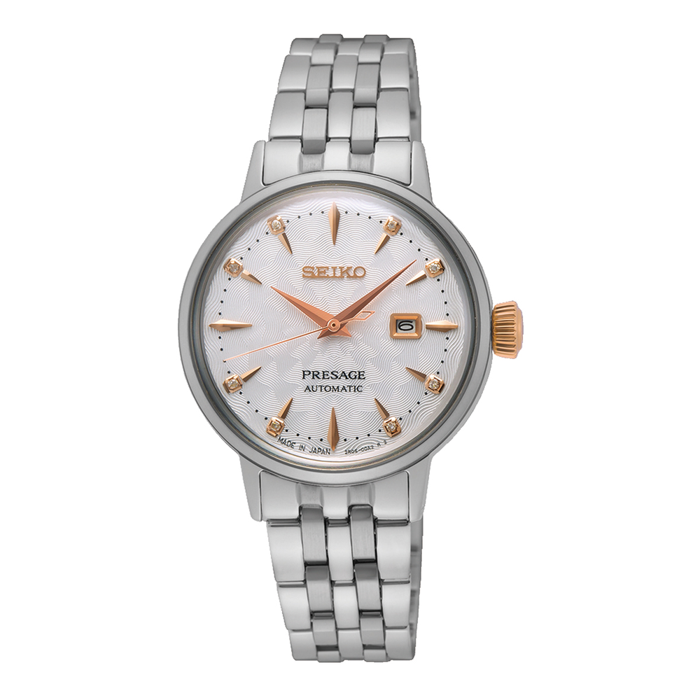 Seiko Ladies Presage Automatic Watch in Silver | Angus & Coote