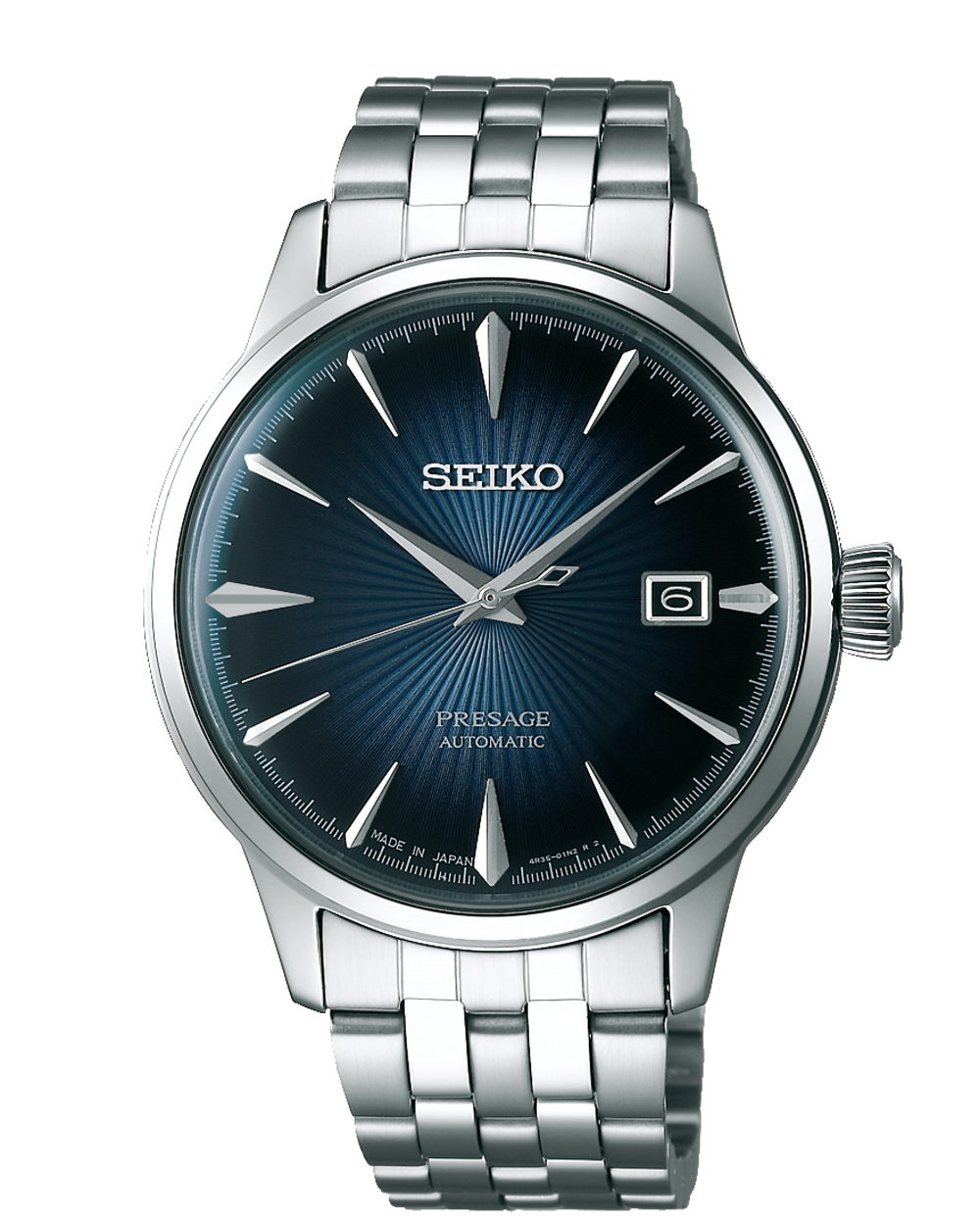 Seiko Men's Presage Watch in Silver | Angus & Coote