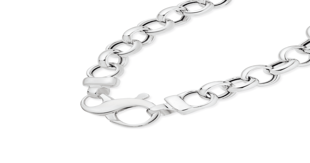 Silver 20cm Open Belcher Bracelet Angus & Coote