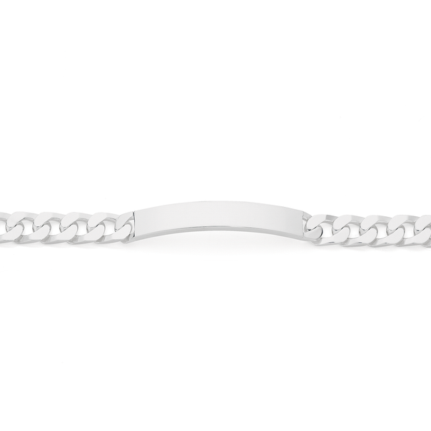 Silver 21cm Curb ID Bracelet