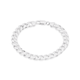 Silver 21cm Solid Oval Curb Bracelet