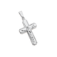 Silver 35mm Square Edge Crucifix Pendant