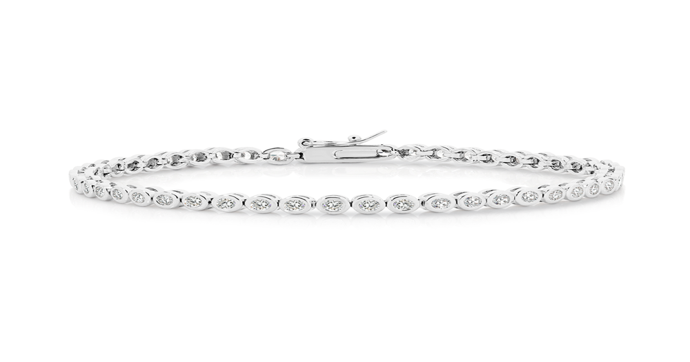 Silver 3mm Cz Bezel Tennis Bracelet Angus & Coote