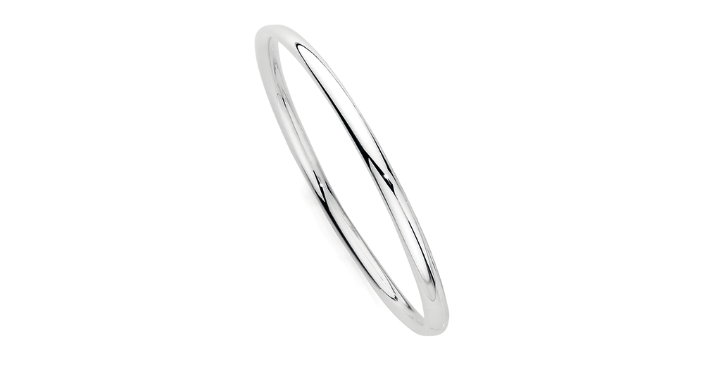 Silver 3x65mm Solid Golf Bangle Angus & Coote