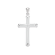 Silver 40mm Bevel Style Cross - No Chain