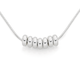 Silver 42cm 7 Lucky Rings Necklace