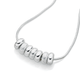 Silver 42cm Small 7 Lucky Rings Necklet
