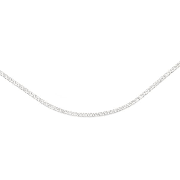 Silver 45cm Double Curb Chain