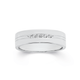 Silver 5 CZ Double Line Gents Ring