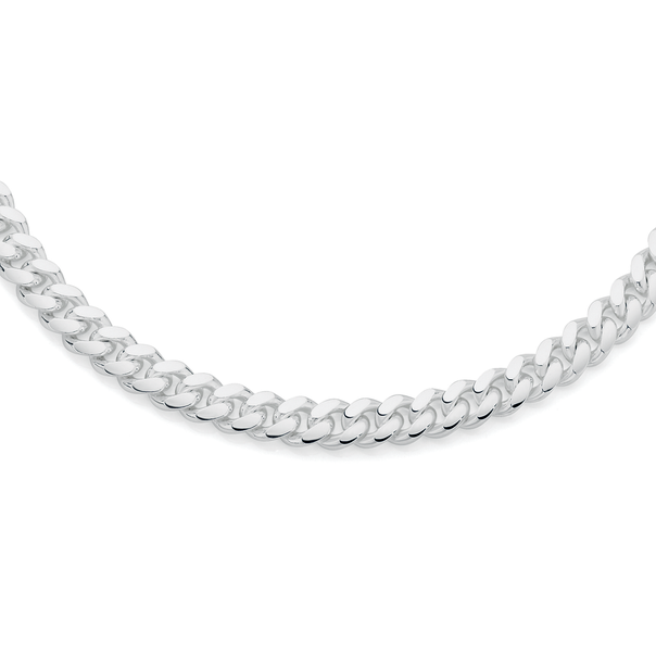 Silver 50cm Oval Curb Chain