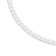 Silver 50cm Solid Bevelled Curb Chain
