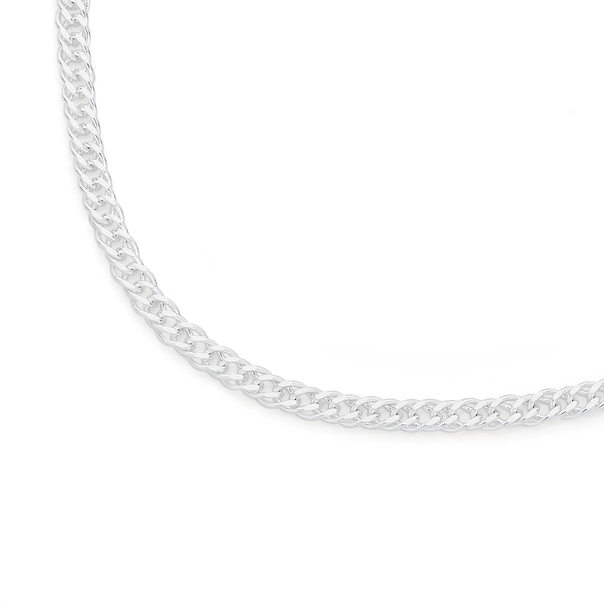Silver 50cm Solid Double Curb Chain