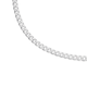 Silver 55cm Solid Bevelled Curb Chain