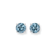 Silver 5mm Blue Topaz Stud Earrings