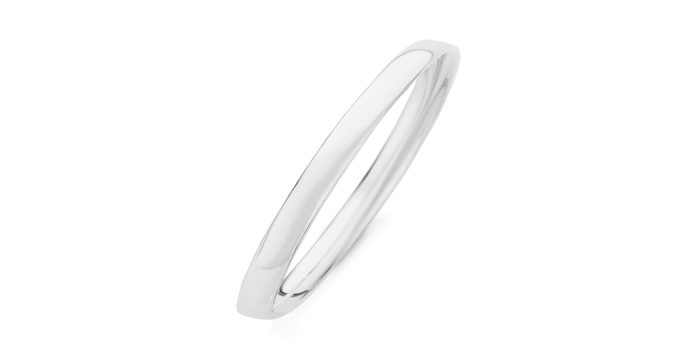 Silver 5mm Round Bangle Angus & Coote