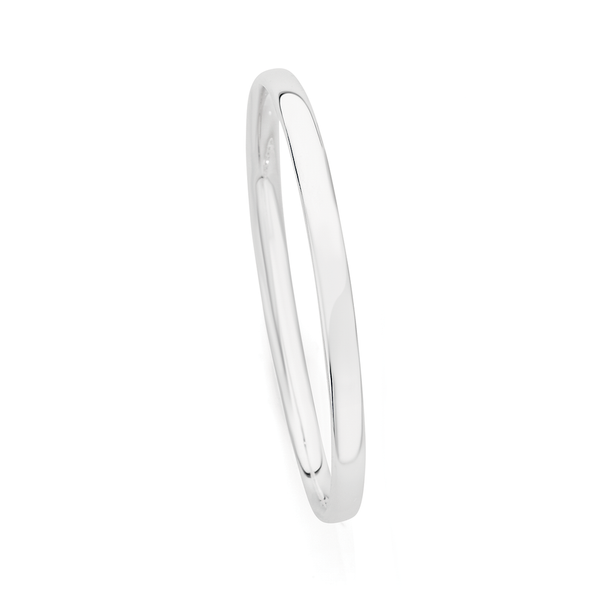 Silver 5x60mm Solid Bangle
