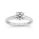 Silver 6mm CZ Claw Set Solitaire Ring