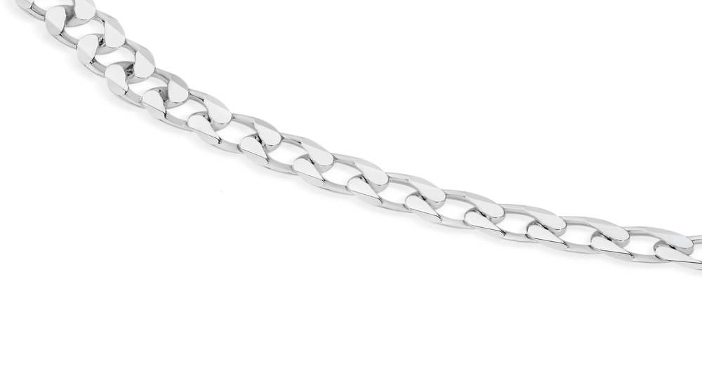 Silver 70cm Dia Cut Solid Curb Chain Angus Coote
