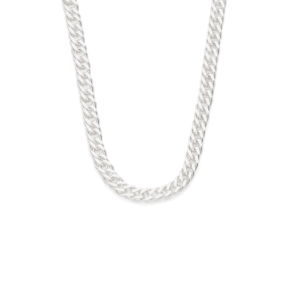 Silver 70cm Solid Double Curb Chain