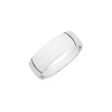 Silver 8mm Comfort Curve Band Angus Coote