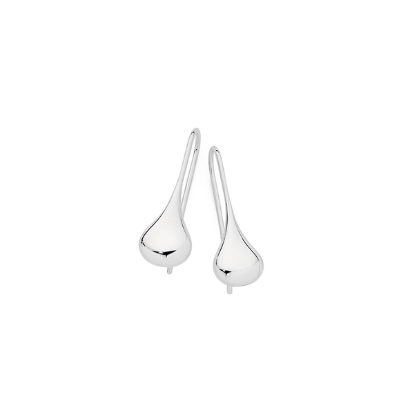 Silver Bomber Hook Earrings
