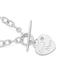 Silver CZ Heart Best Mum Fob Bracelet
