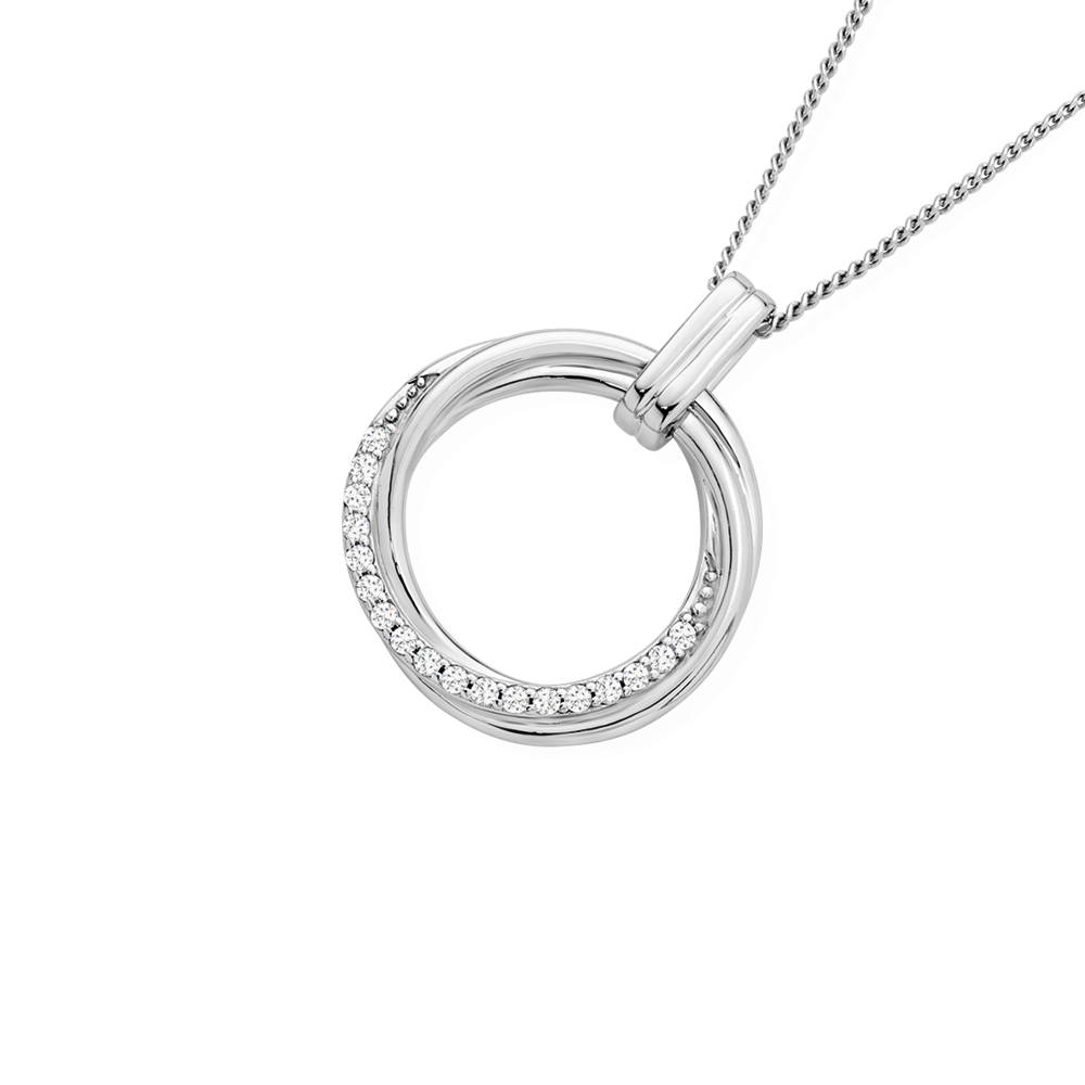 BRIGHTON...Silver Tone, Entwined Circle Pendant Necklace... | eBay