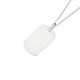 Silver Dogtag Pendant on 50cm Chain