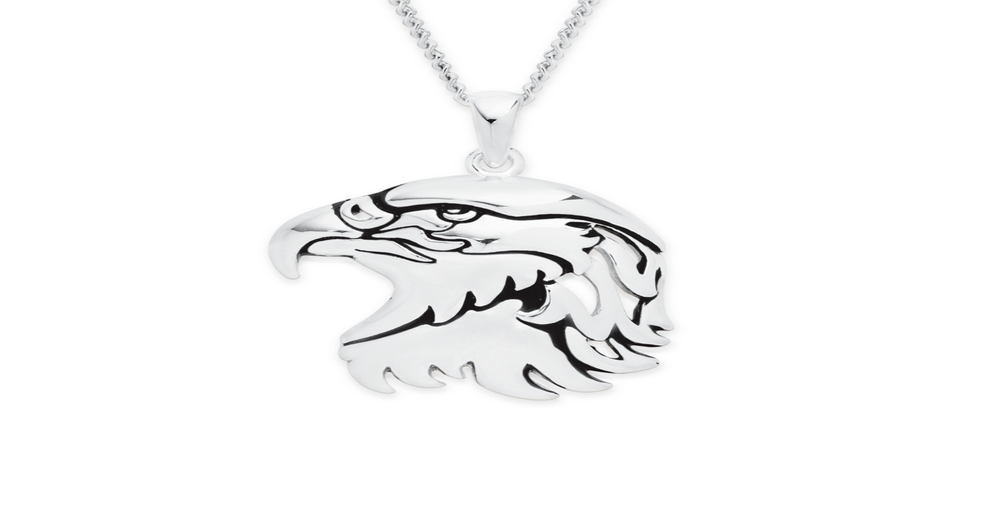 Silver Eagle Head Pendant Angus & Coote