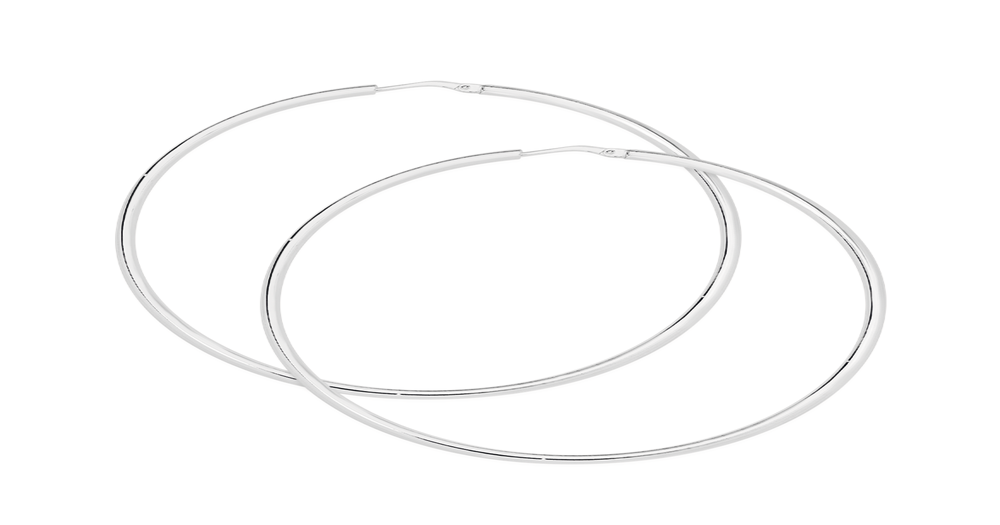 Silver Gypsy Hoop Earrings Angus & Coote