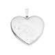 Silver Half Engraved Heart Locket