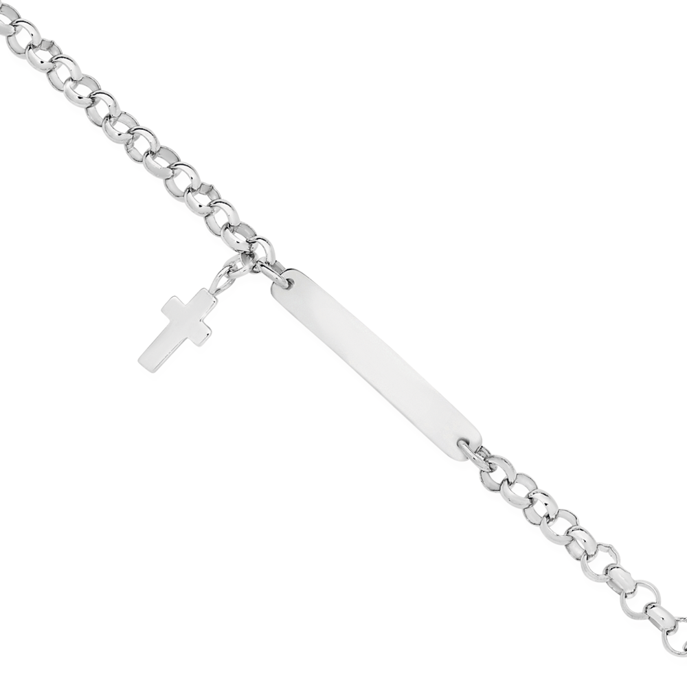 Druzy Cross Bracelet Silver – Erimish