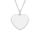 Silver Plain Heart Disc Pendant