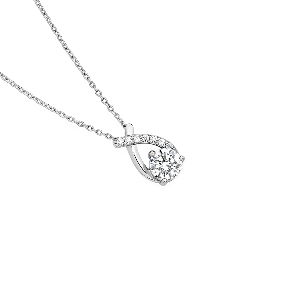 Pandora Wish Sparkling Wishbone Heart Collier Necklace 399273C01