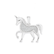 Silver Sparkly Unicorn Pendant