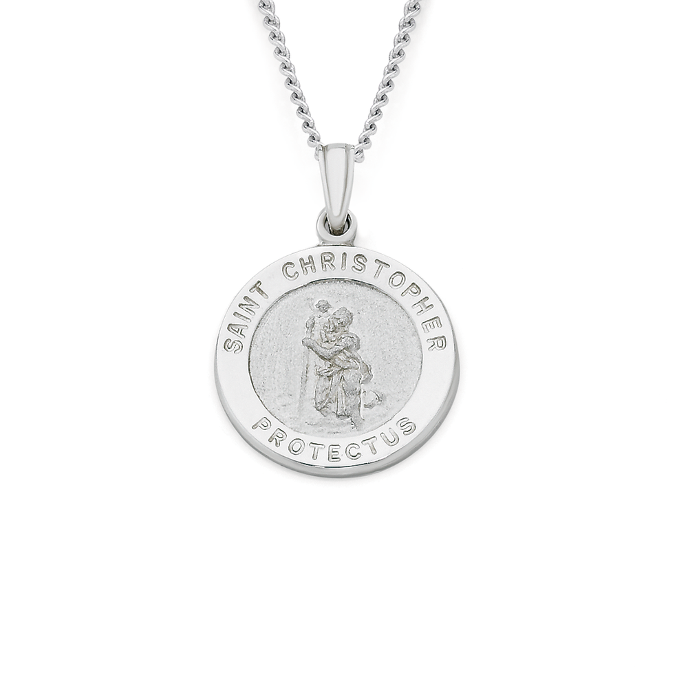 Lost without you - Silver St Christopher pendant and chain - Far North
