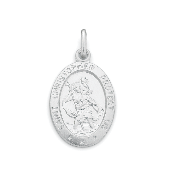 Silver St Christopher Oval Medal
